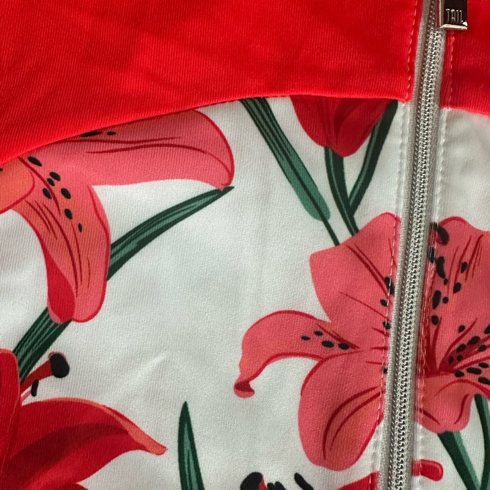 Tail Red Floral Sleeveless Dress - Picture 5 of 7